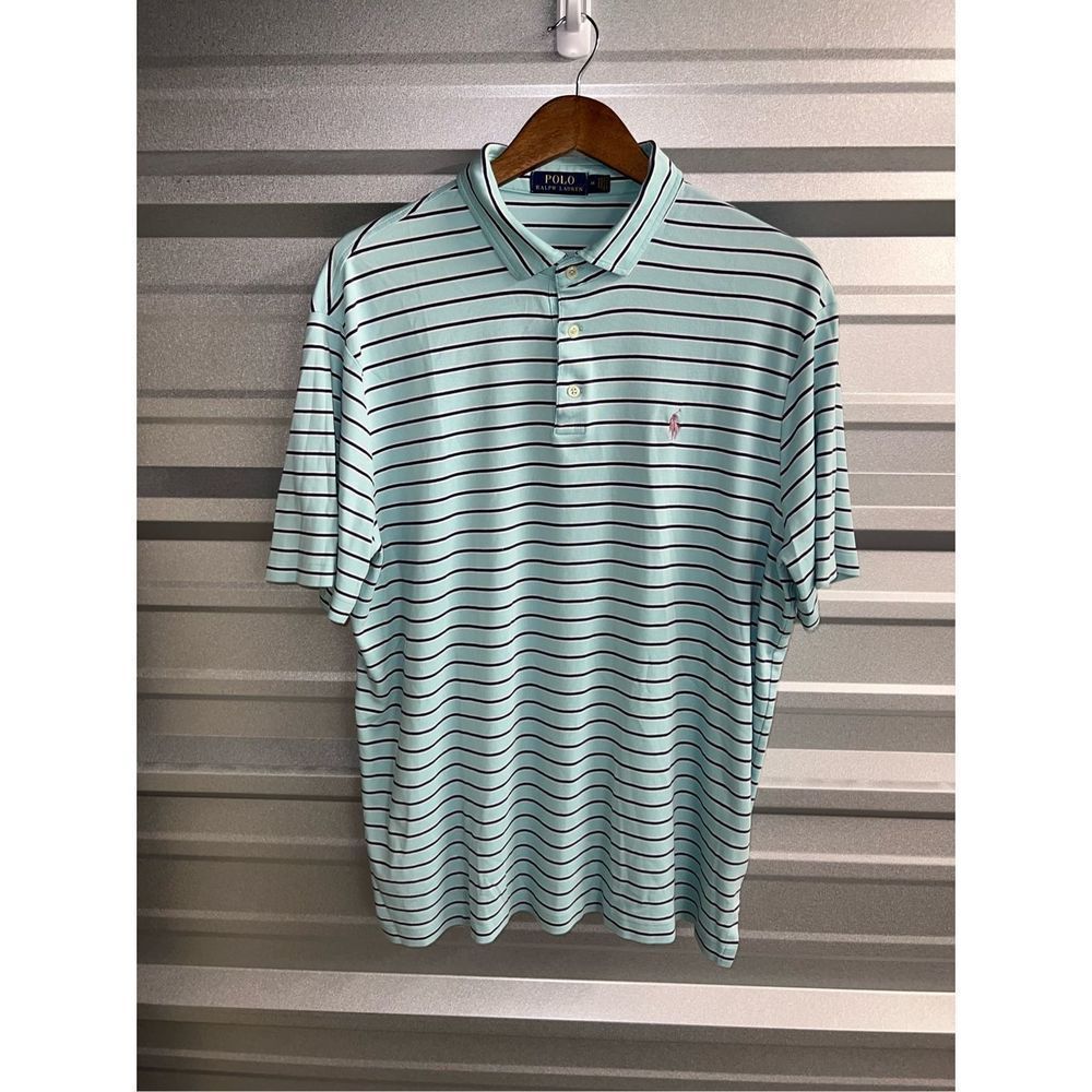 Teal Blue Polo Ralph Lauren Soft Touch Polo Shirt Size M